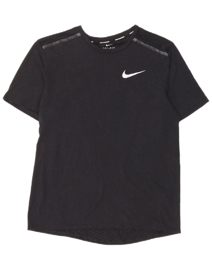 Męski T-shirt do biegania Nike, mały, czarny poliester