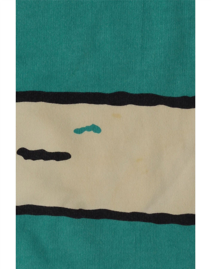 Vintage damska bluza z grafiką Jumper UK 10/12 w małe niebieskie paski Retro