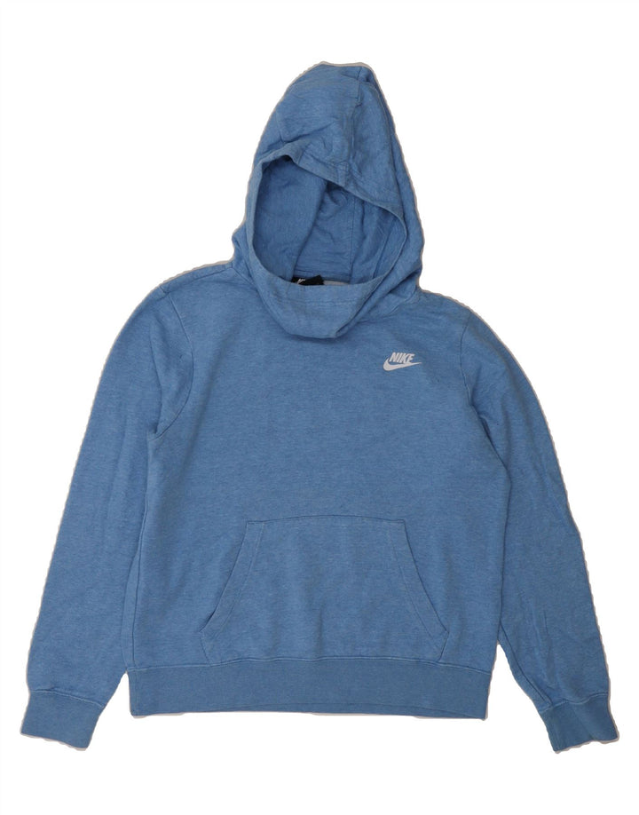 NIKE Womens Hoodie Jumper UK 14 Medium Blue Cotton Vintage Nike and Second-Hand Nike from Messina Hembry 