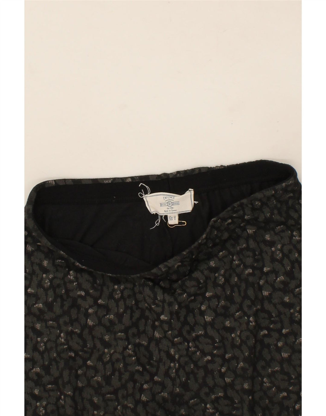 FAT FACE Womens Crop Leggings UK 12 Medium  Black Animal Print Vintage Fat Face and Second-Hand Fat Face from Messina Hembry 