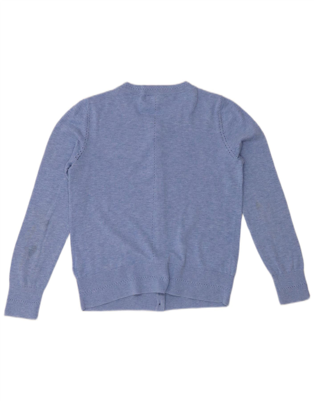 WHITE STUFF Damski sweter kardigan UK 10 Small, bawełniany w niebieskie plamki