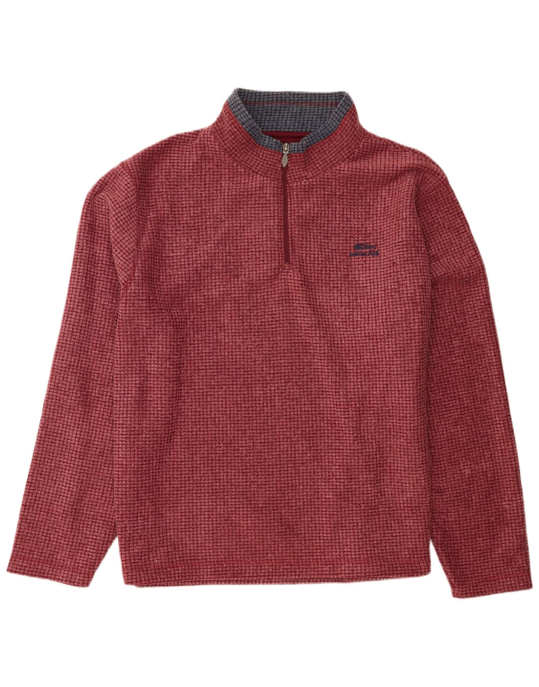 Męski sweter polarowy Weird Fish z zamkiem błyskawicznym, 4XL, bordowy poliester