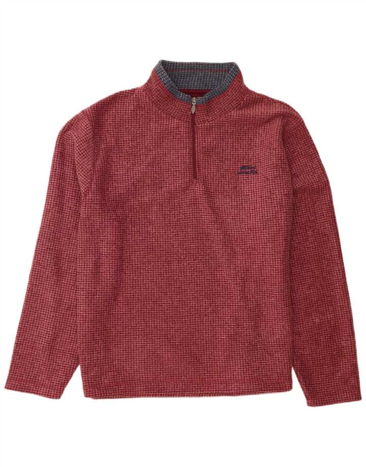 Męski sweter polarowy Weird Fish z zamkiem błyskawicznym, 4XL, bordowy poliester