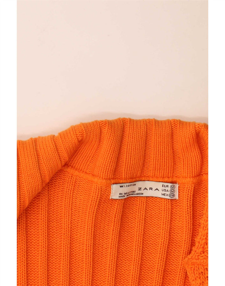 Sweter damski Zara UK 12, średni pomarańczowy, bawełniany