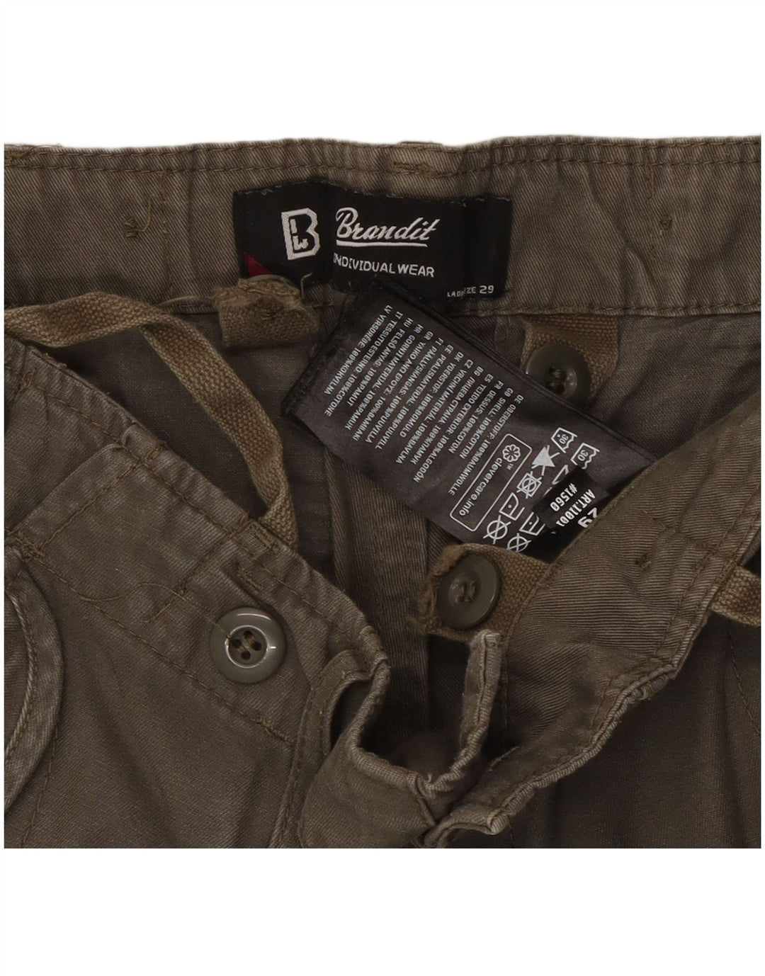 Damskie spodnie cargo marki Brandit W29 L29, bawełna khaki