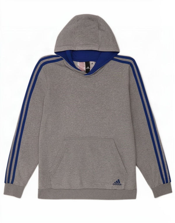 Chłopięca bluza z kapturem Adidas 13-14 lat, szara bawełna