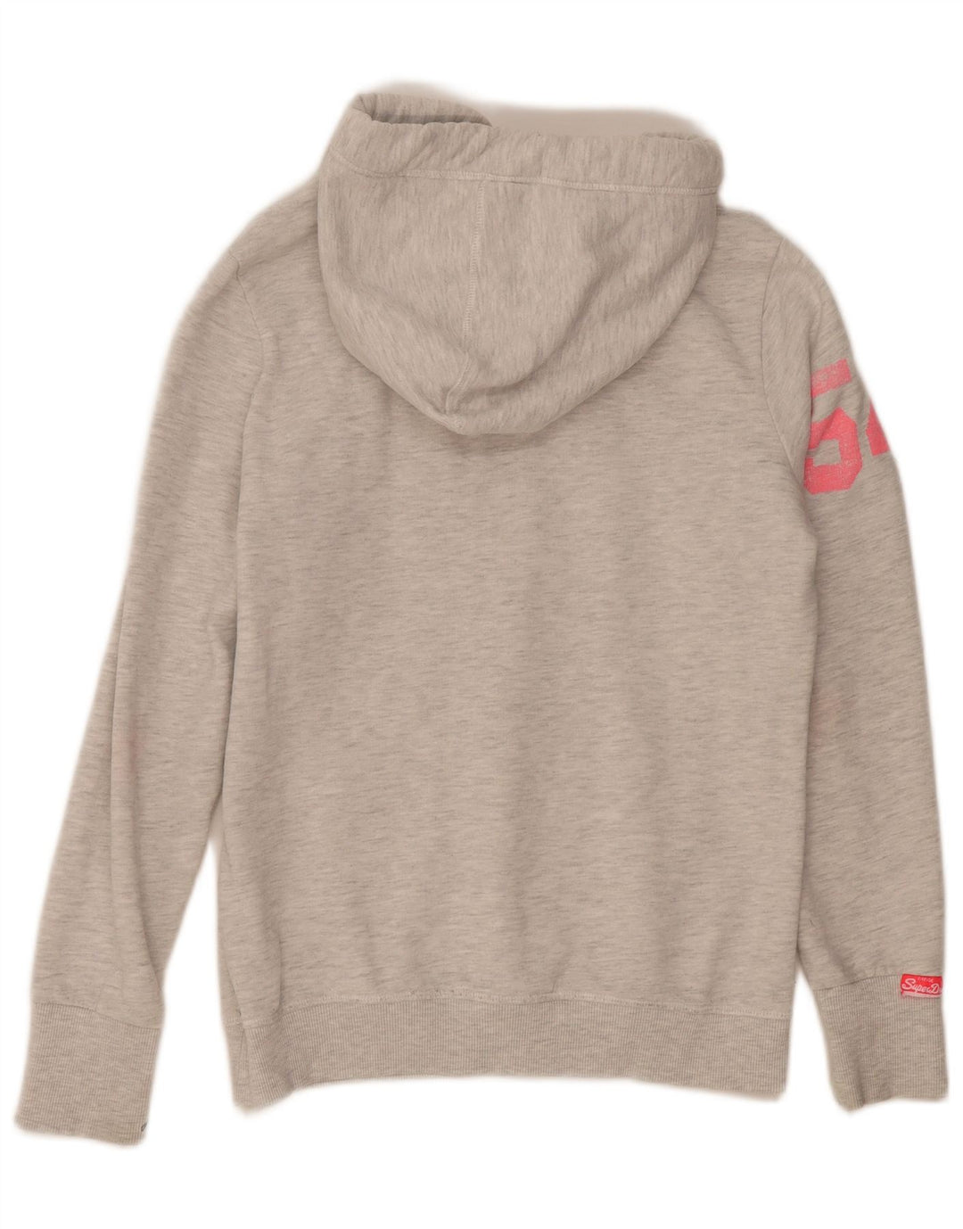 Męski sweter z kapturem Superdry z grafiką, średnioszary, bawełniany