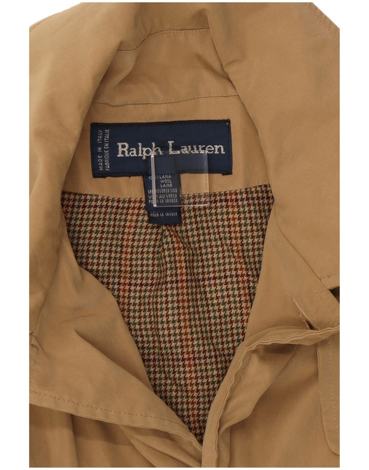 Damski płaszcz o luźnym kroju Ralph Lauren US 6, średni beż, wełna