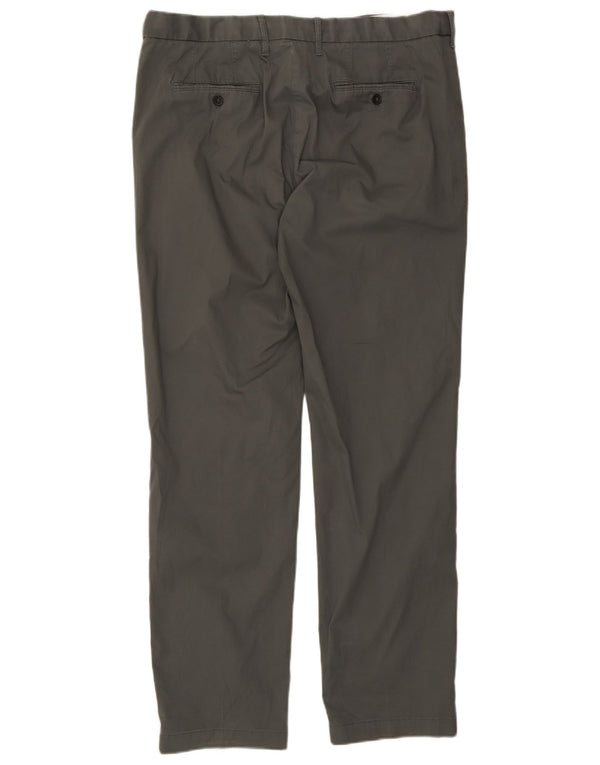 Męskie spodnie chino o regularnym kroju Marks & Spencer W38 L32, zielone, bawełniane