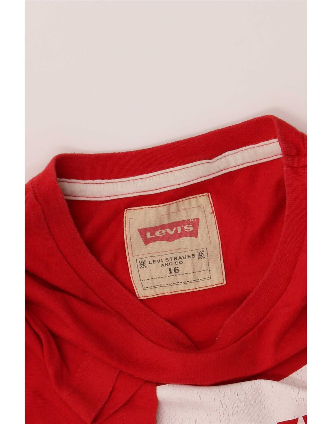 Chłopięcy T-shirt z grafiką Levi's, 15-16 lat, czerwony