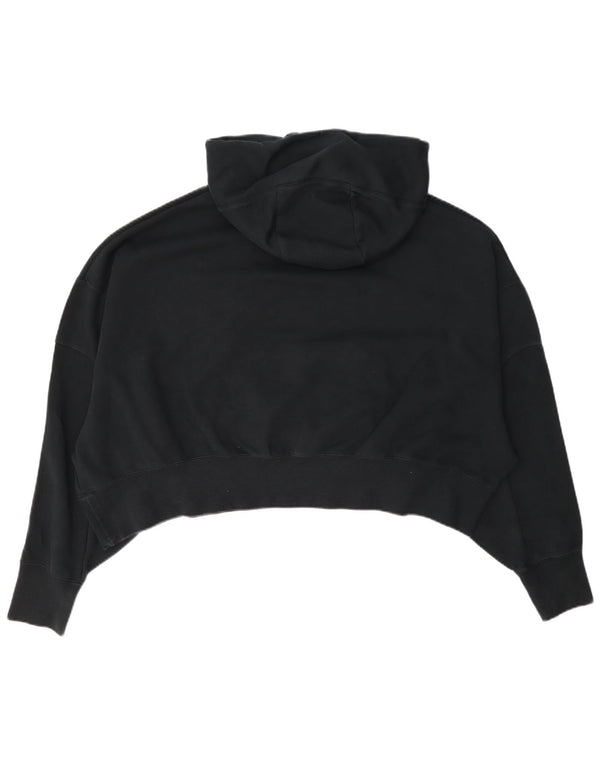 Damska bluza z kapturem Nike Crop Oversized UK 14, średnia czarna bawełna