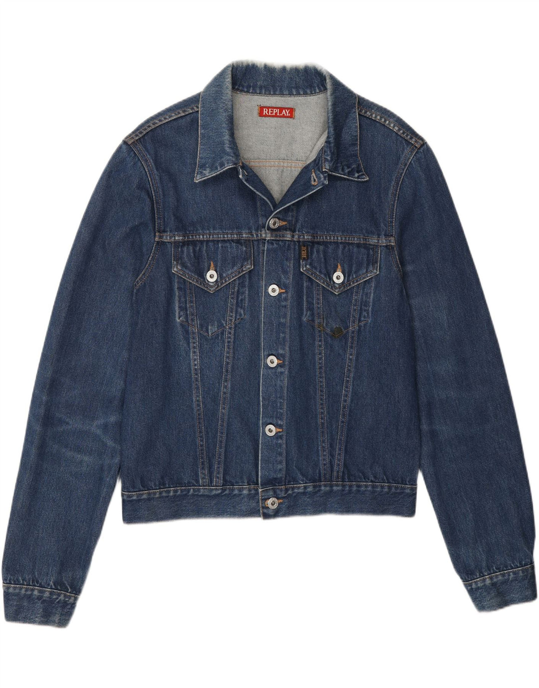 REPLAY Mens Denim Jacket UK 40 Large Blue Cotton Vintage Replay and Second-Hand Replay from Messina Hembry 