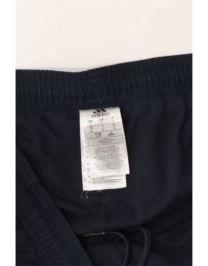 Adidas Męskie Spodnie Dresowe Joggery Duże Granatowe Poliester