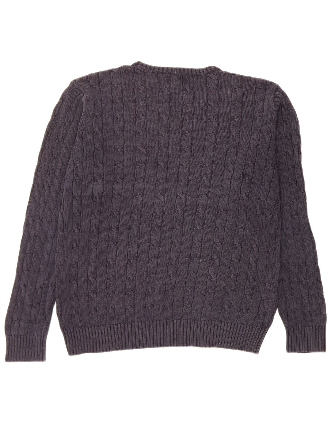 Marks & Spencer Męski sweter z okrągłym dekoltem w kolorze niebieskim, duży, granatowy