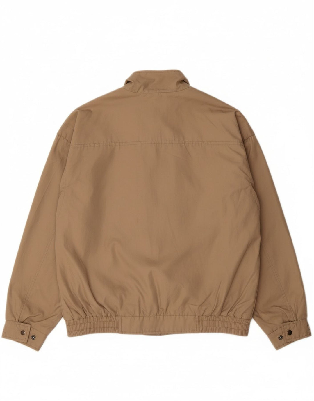 VINTAGE Mens Bomber Jacket IT 52 XL Beige Polyester