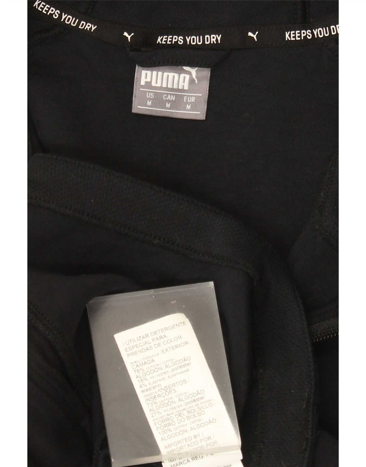 Męski sweter Puma z kapturem i zamkiem, średni czarny, bawełniany