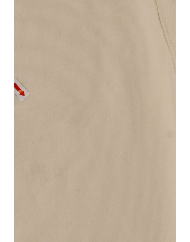 Męska bluza REEBOK o luźnym kroju i zapinanym na zamek, średniej wielkości złamanej bieli, bawełniana