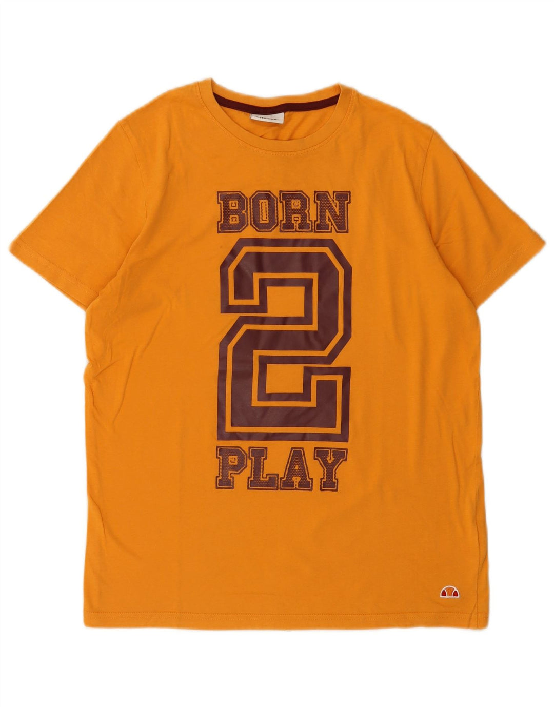 Męski T-shirt z grafiką Ellesse, mały, żółty, bawełniany