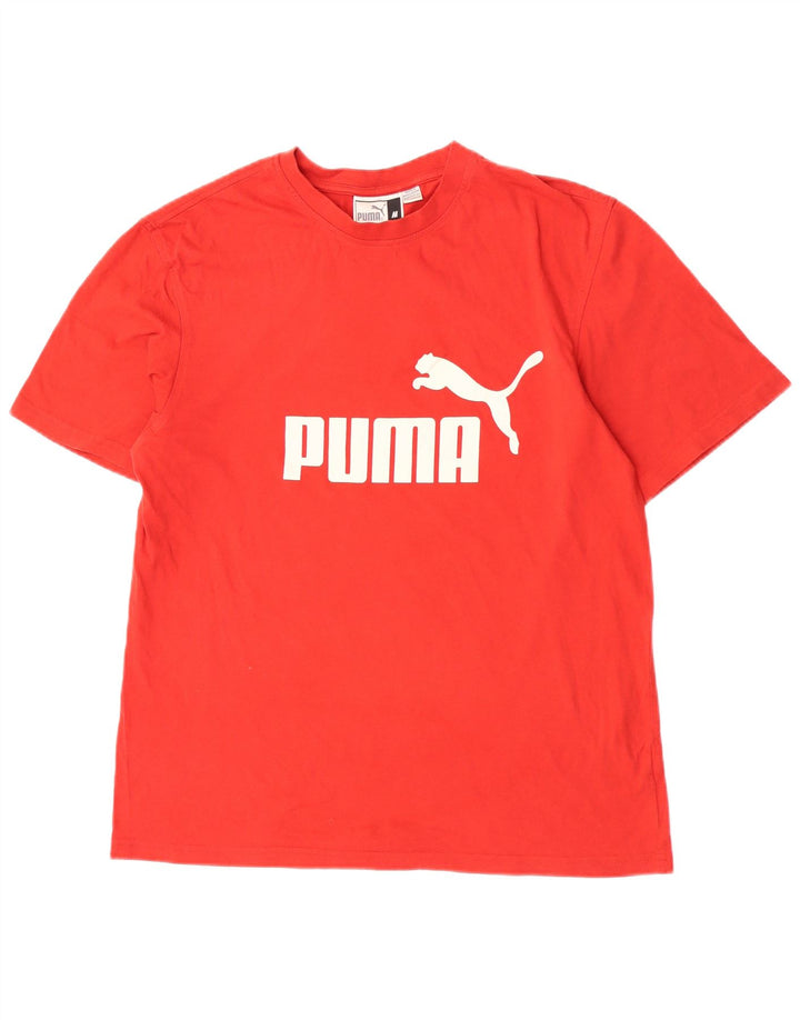 Męski T-shirt Puma z grafiką, średni czerwony