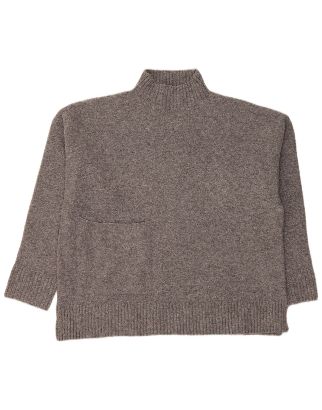 Damski sweter oversize z golfem Zara UK 10 Small Szary Akryl