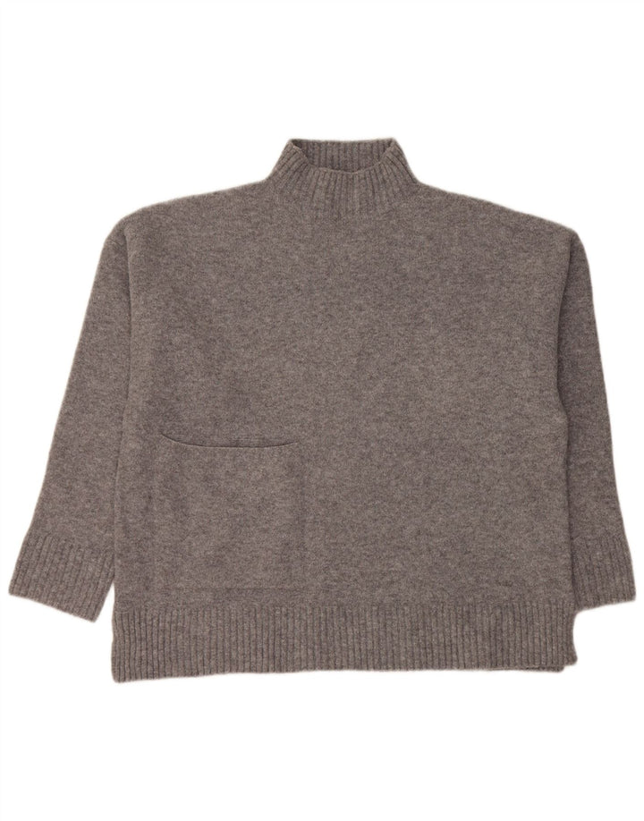 Damski sweter oversize z golfem Zara UK 10 Small Szary Akryl