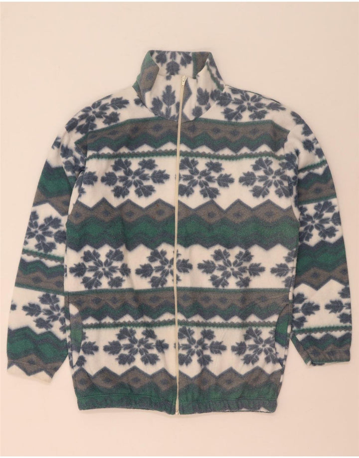Męska kurtka polarowa Vintage UK 38 Średnia wielobarwna Fair Isle