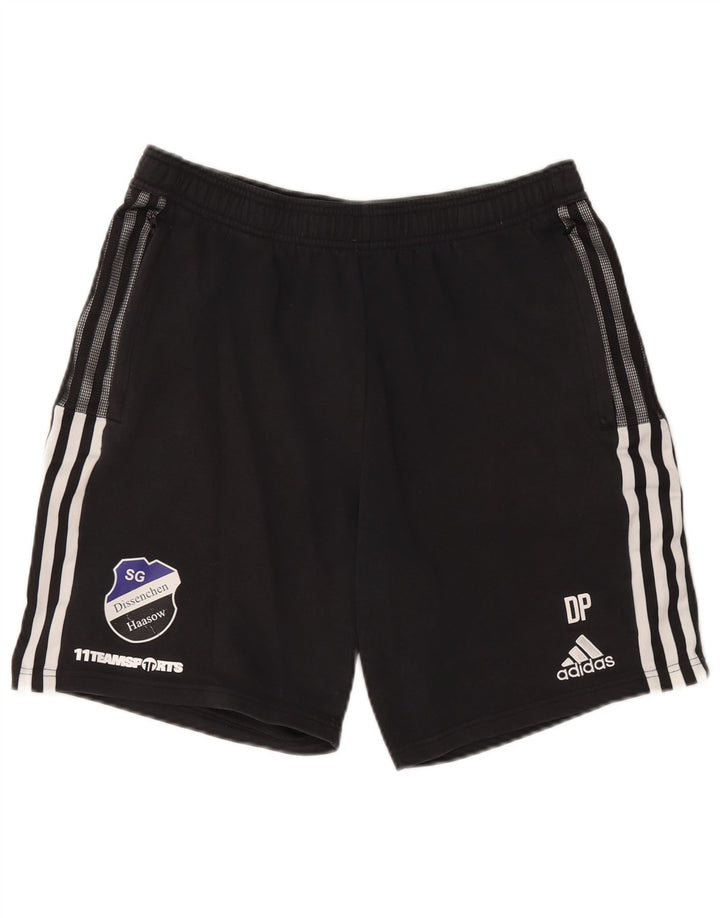 Męskie spodenki sportowe Adidas, duże, czarne, bawełniane