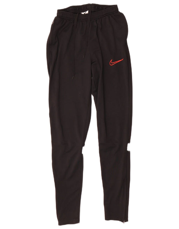 Nike Mens Dri Fit Tracksuit Trousers Small Black Colourblock Polyester