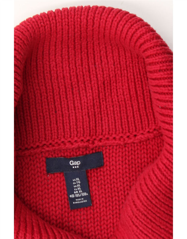 Męski sweter Gap z szalowym dekoltem XL, czerwony
