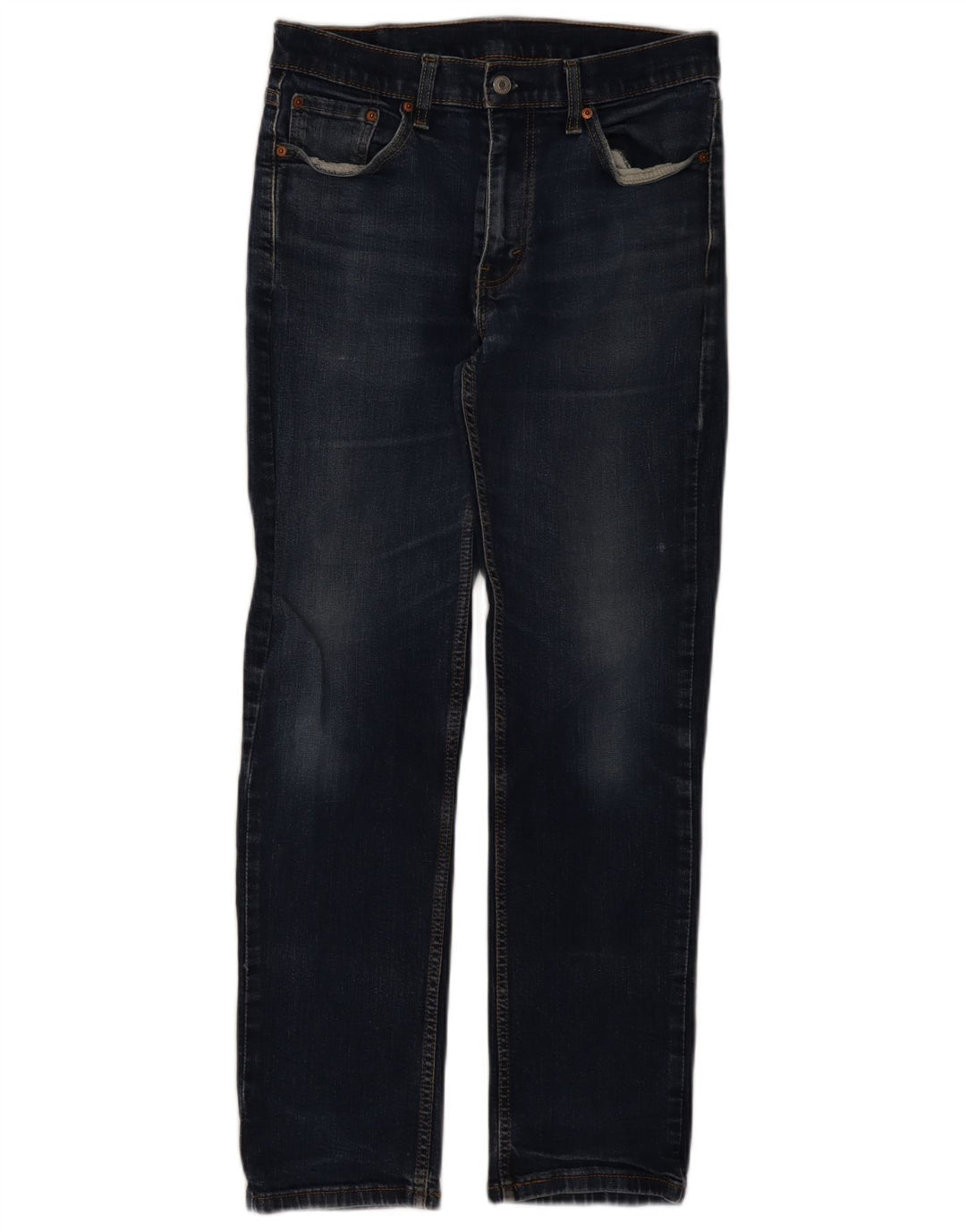 Męskie dżinsy Levi's 514, proste, rozmiar 33W33 L32, niebieska bawełna