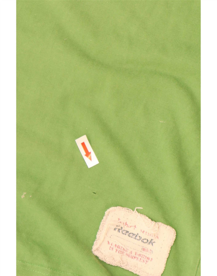 Męski T-shirt Reebok z grafiką, mały, zielony, bawełniany