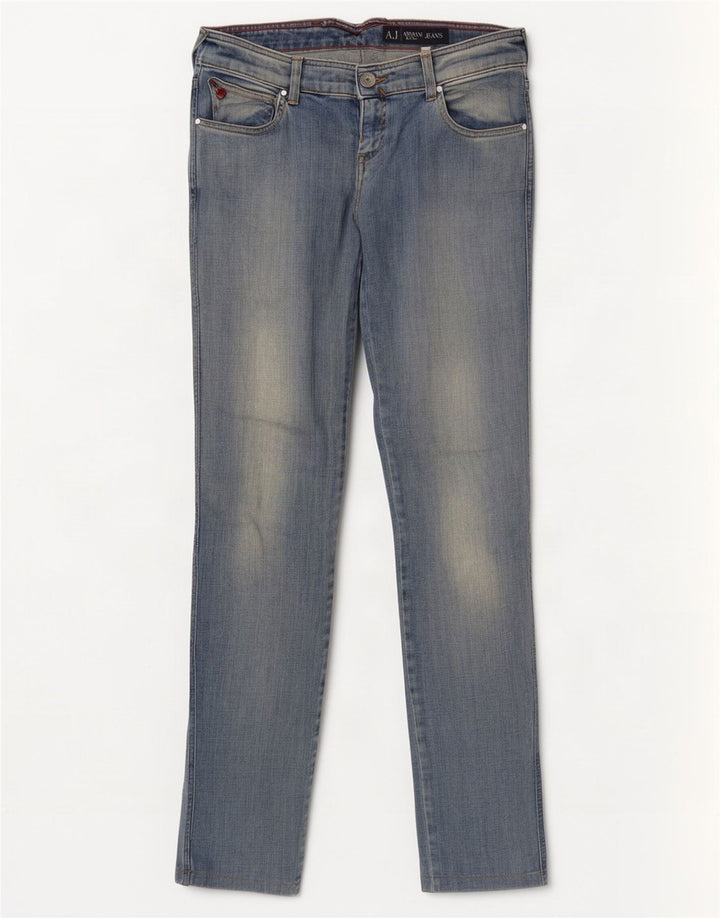 Damskie jeansy Skinny Armani W30 L32 Niebieskie bawełniane