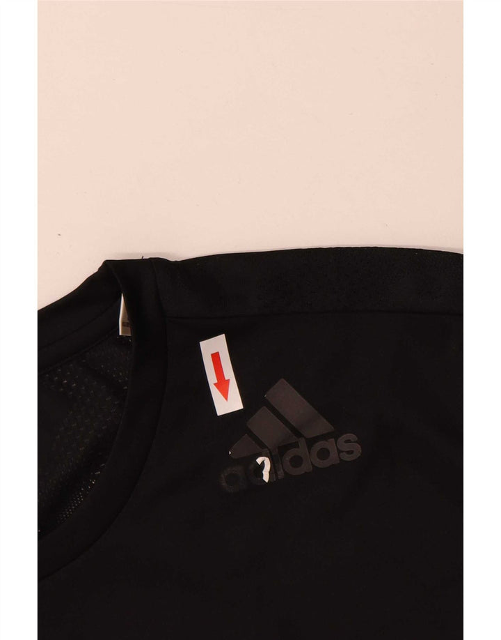 Adidas Męski T-shirt Climacool Top Duży Czarny Poliester