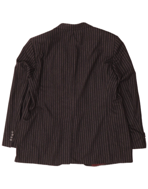 Męska marynarka Pierre Cardin zapinana na 2 guziki UK 40, duża, szara, wełniana w prążki