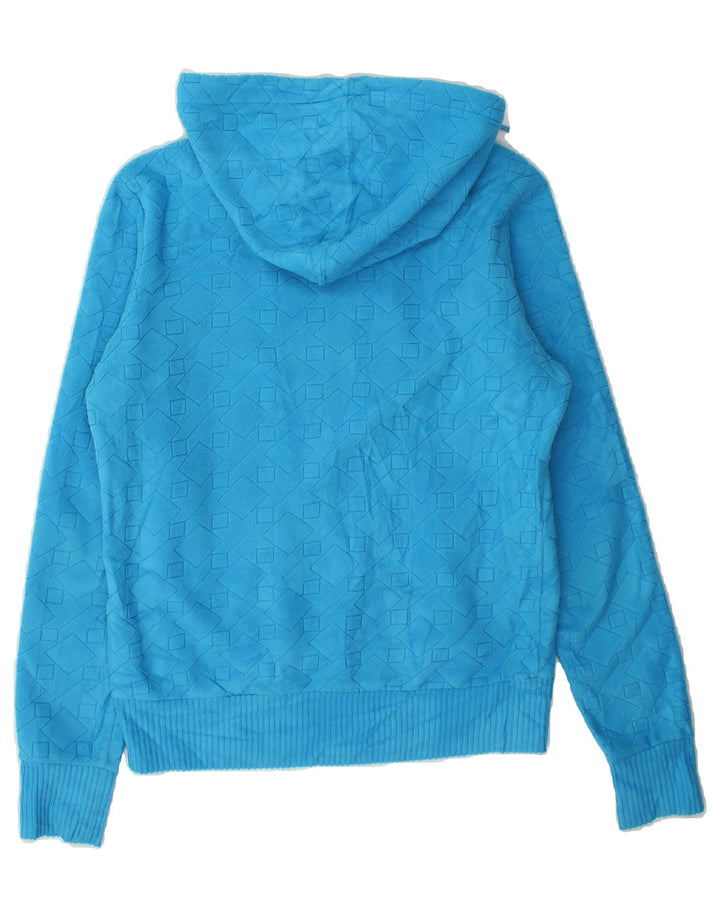 NIKE Womens Hooded Fleece Jacket UK 10/12 Medium Blue Polyester Vintage Nike and Second-Hand Nike from Messina Hembry 