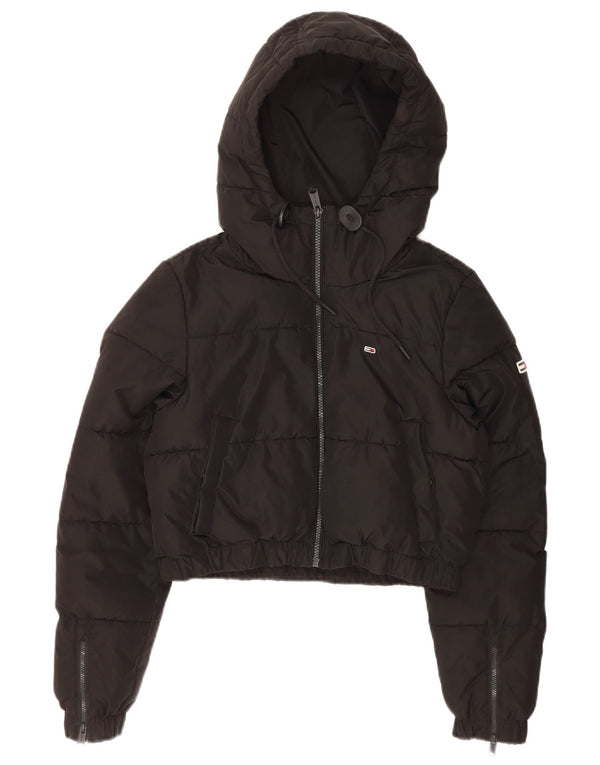 Damska wyściełana kurtka oversize z kapturem Tommy Hilfiger UK 6 XS w kolorze czarnym
