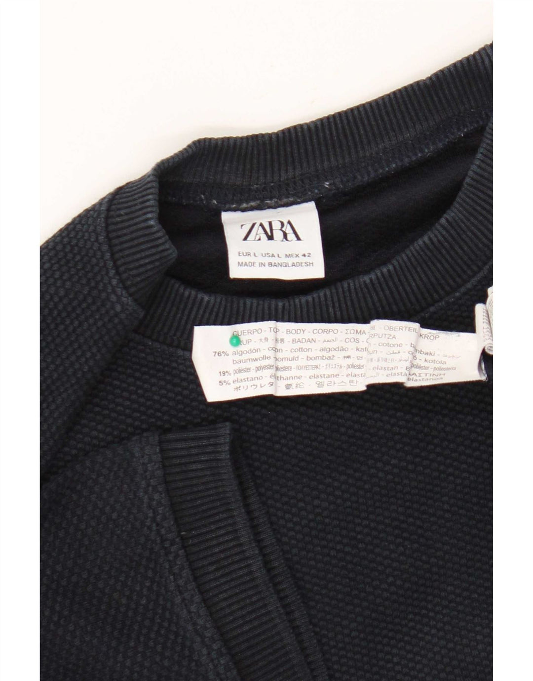 T-shirt męski Zara, duży, bawełniany, granatowy