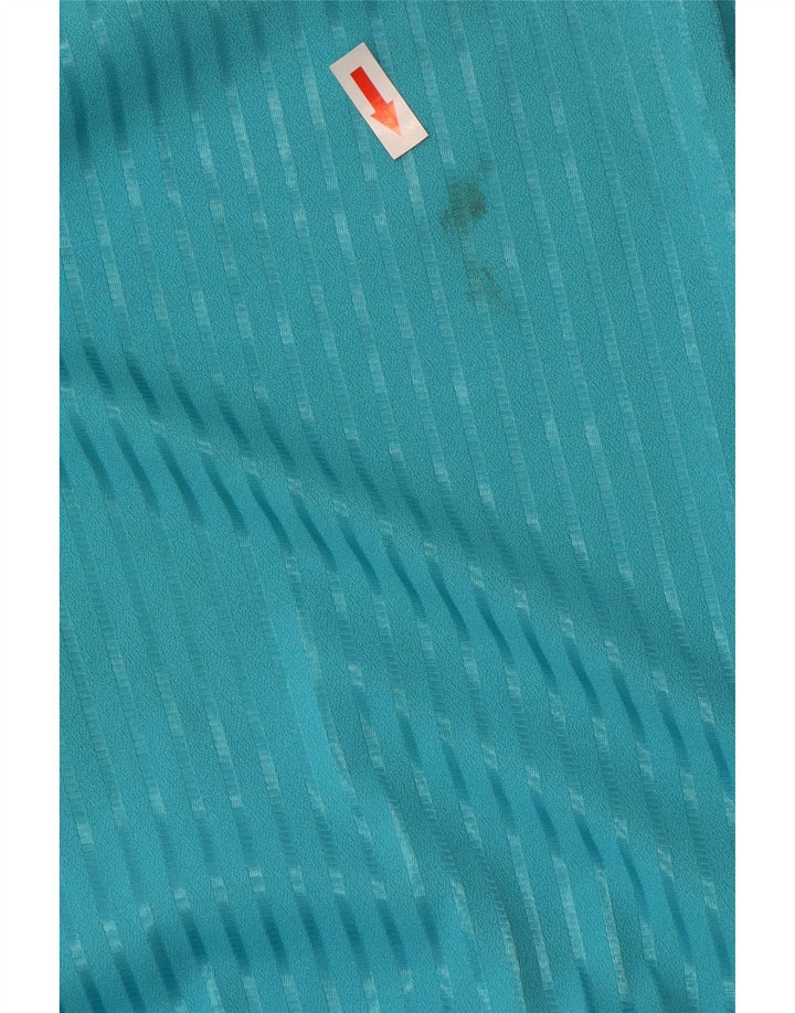 Vintage damska sukienka o linii A EU 38, średni niebieski poliester w paski