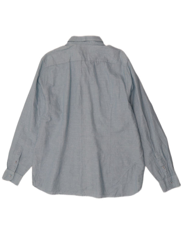 Koszula męska Ted Baker, rozmiar 7, 3XL, niebieska, z geometrycznej bawełny