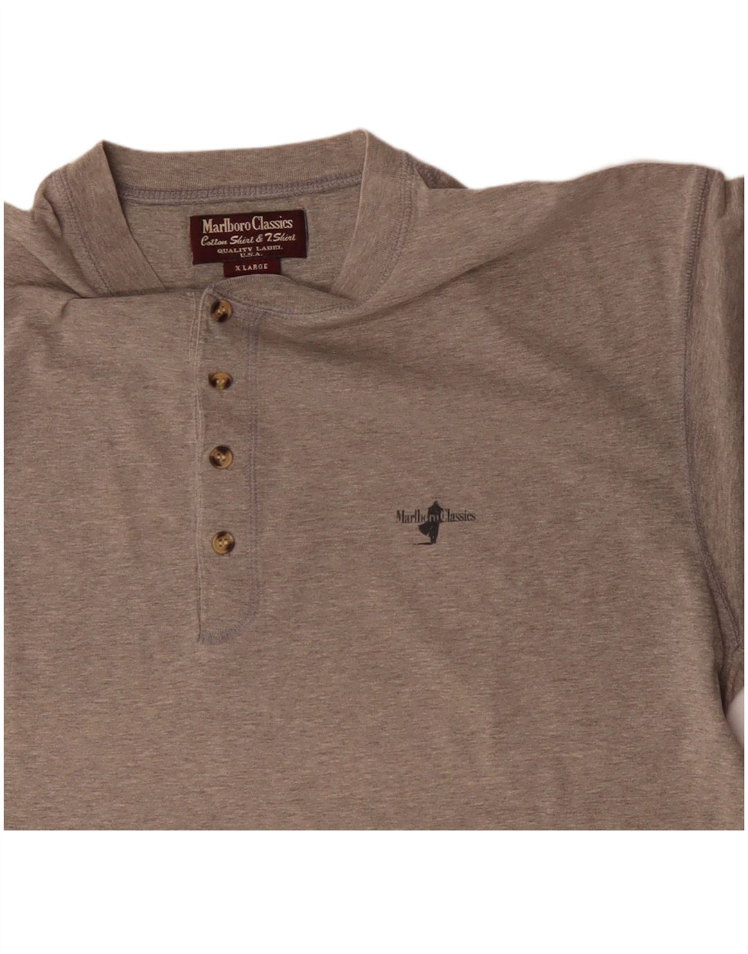 MARLBORO CLASSICS Męski T-shirt Top XL Szara bawełna