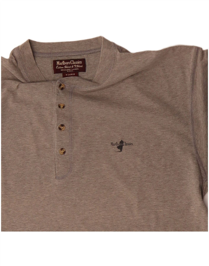 MARLBORO CLASSICS Męski T-shirt Top XL Szara bawełna