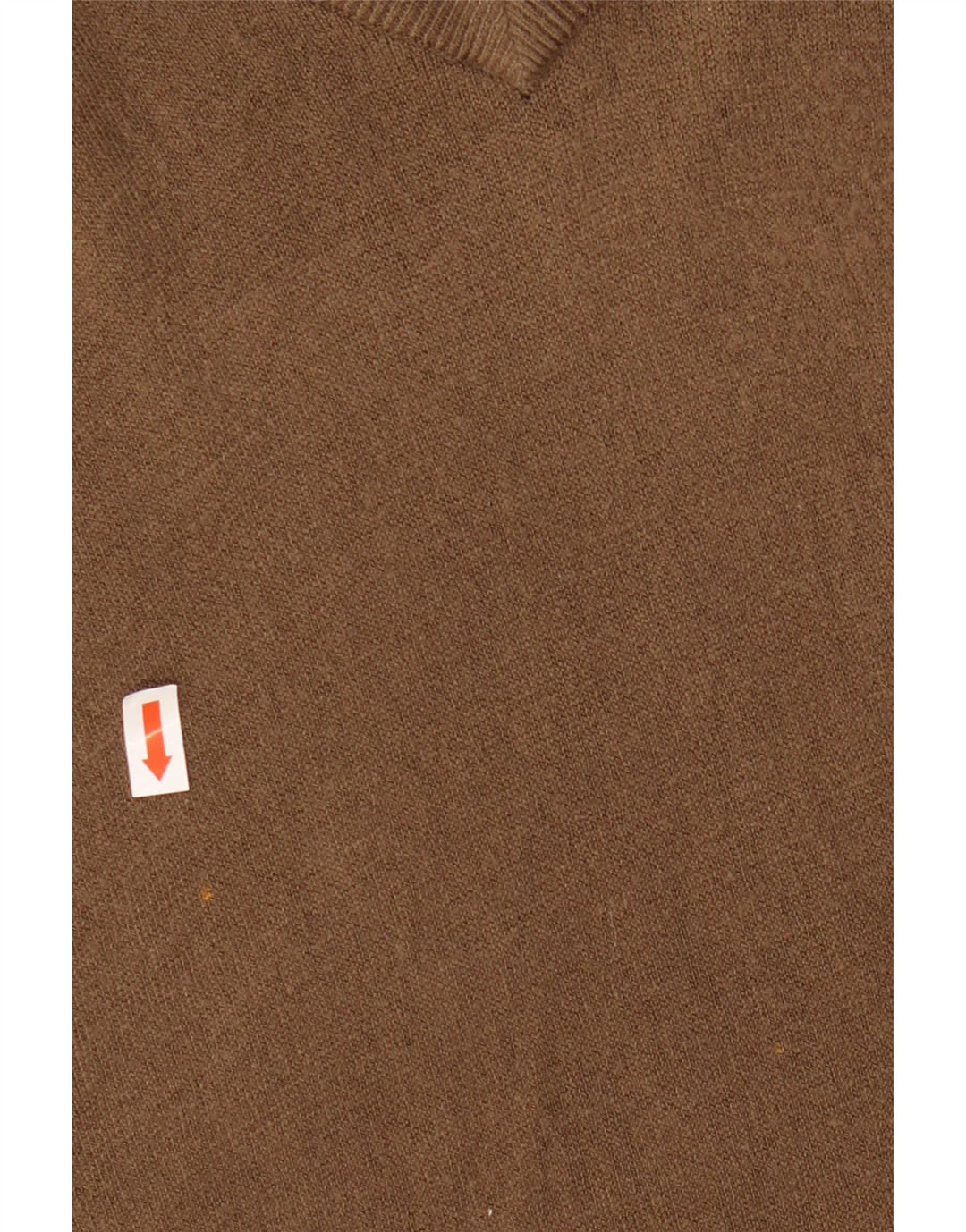 Męski sweter MARKS & SPENCER Blue Harbor z dekoltem w kształcie litery V, duży, brązowy