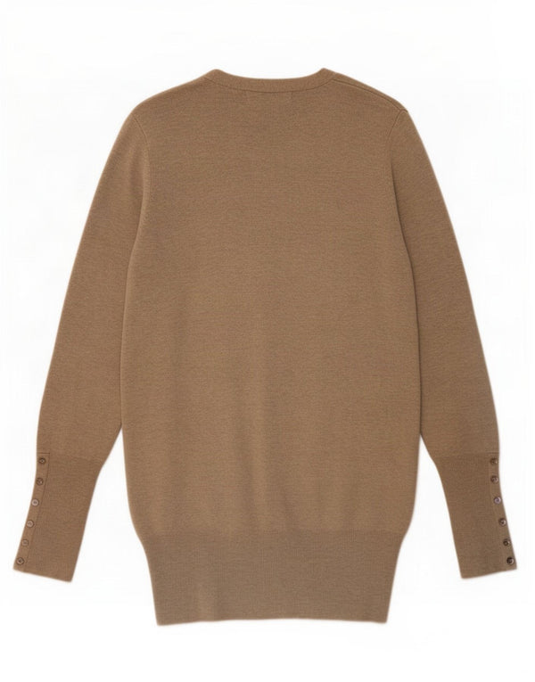Damski sweter o przedłużonym fasonie Zara UK 16, duży, szary, sztuczny jedwab