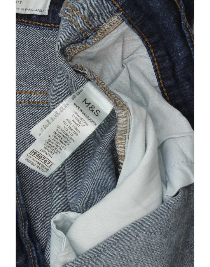 Marks & Spencer Męskie jeansy zwężane W44 L29 Granatowe, bawełniane