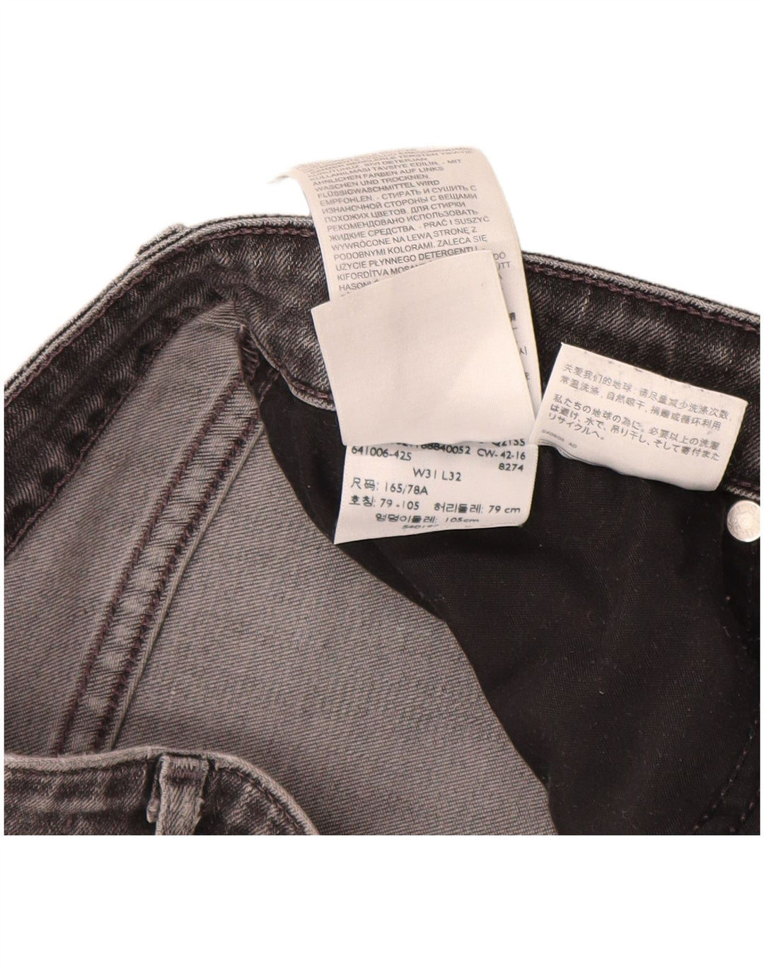 Damskie jeansy Levi's 712 Slim W31 L32 Szara bawełna