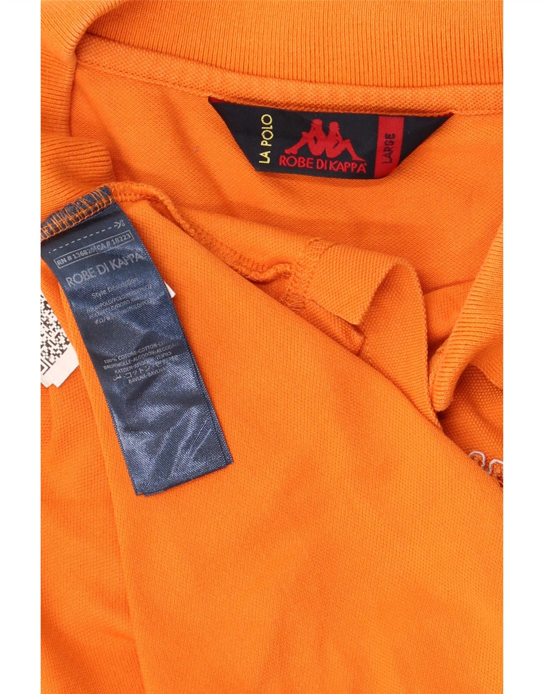 Męska koszulka polo KAPPA, duża, pomarańczowa, bawełniana