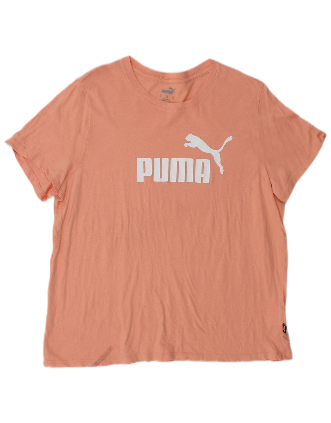 Damska koszulka z grafiką PUMA Top UK 18 XL Różowa bawełna