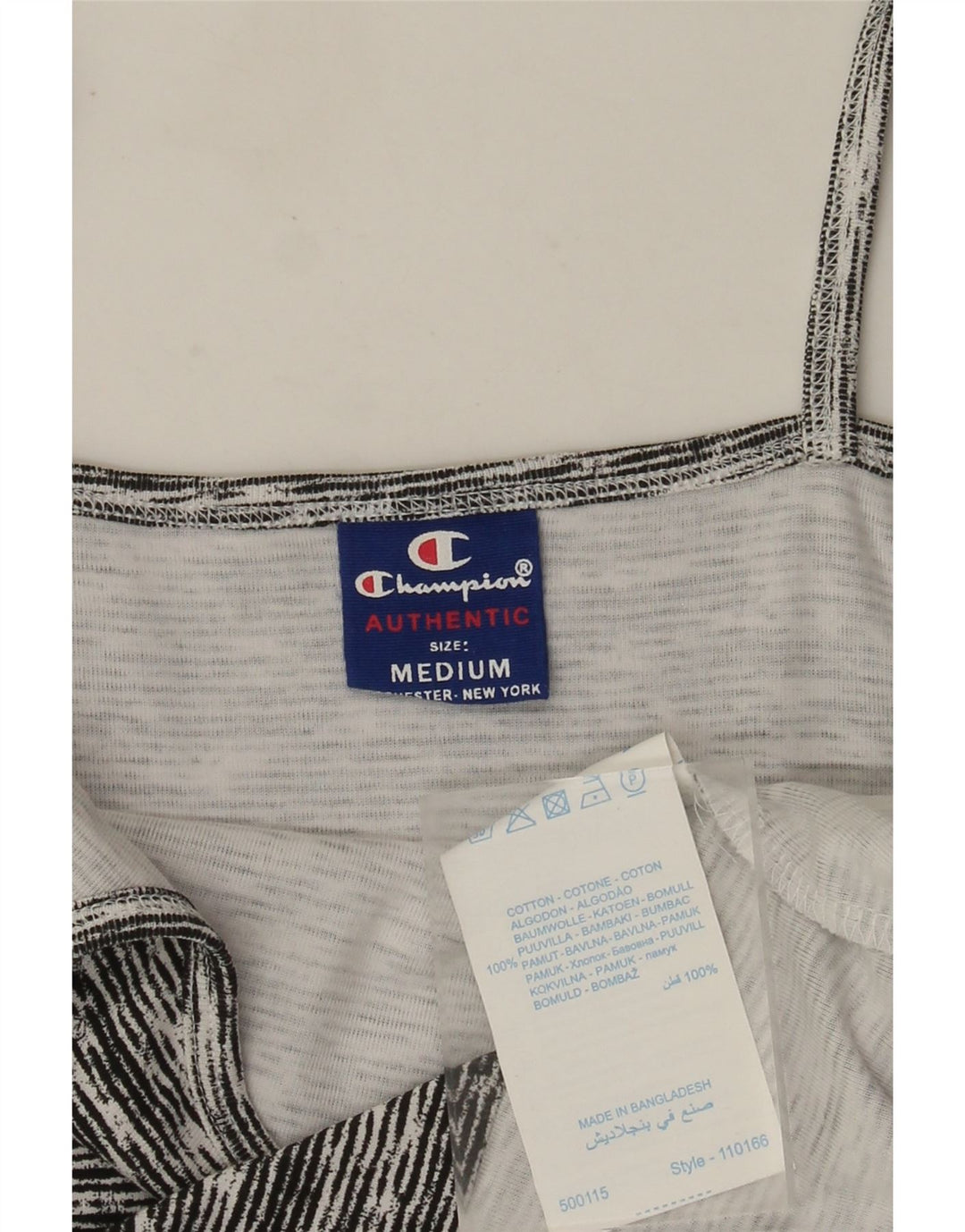 Damska koszulka na ramiączkach Champion UK 12, średnia, szara, nakrapiana bawełna