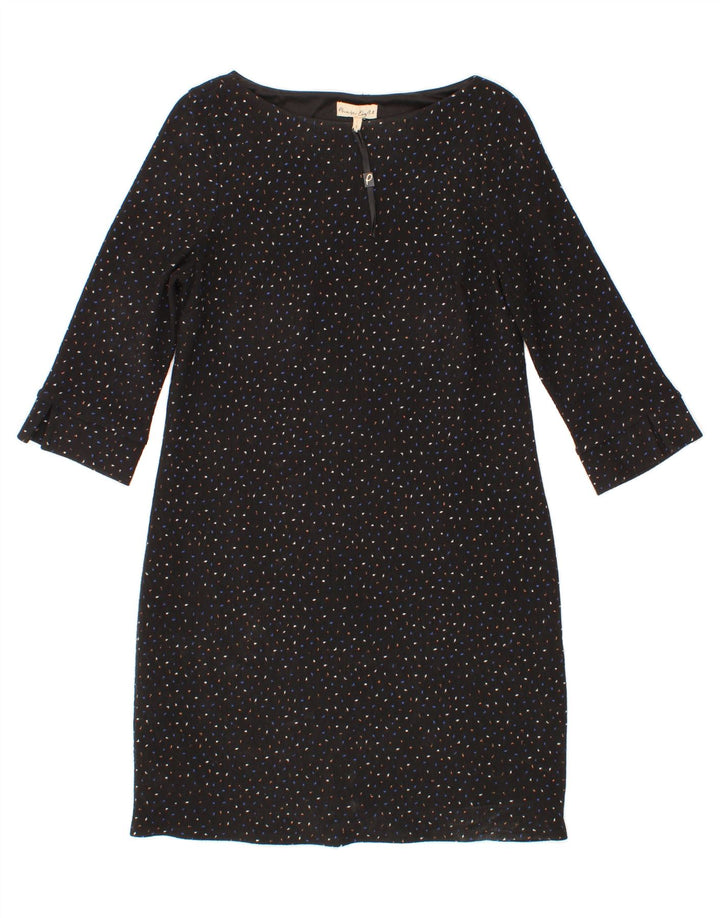 PHASE EIGHT Womens Abstract Pattern A-Line Dress UK 12 Medium Black Vintage Phase Eight and Second-Hand Phase Eight from Messina Hembry 