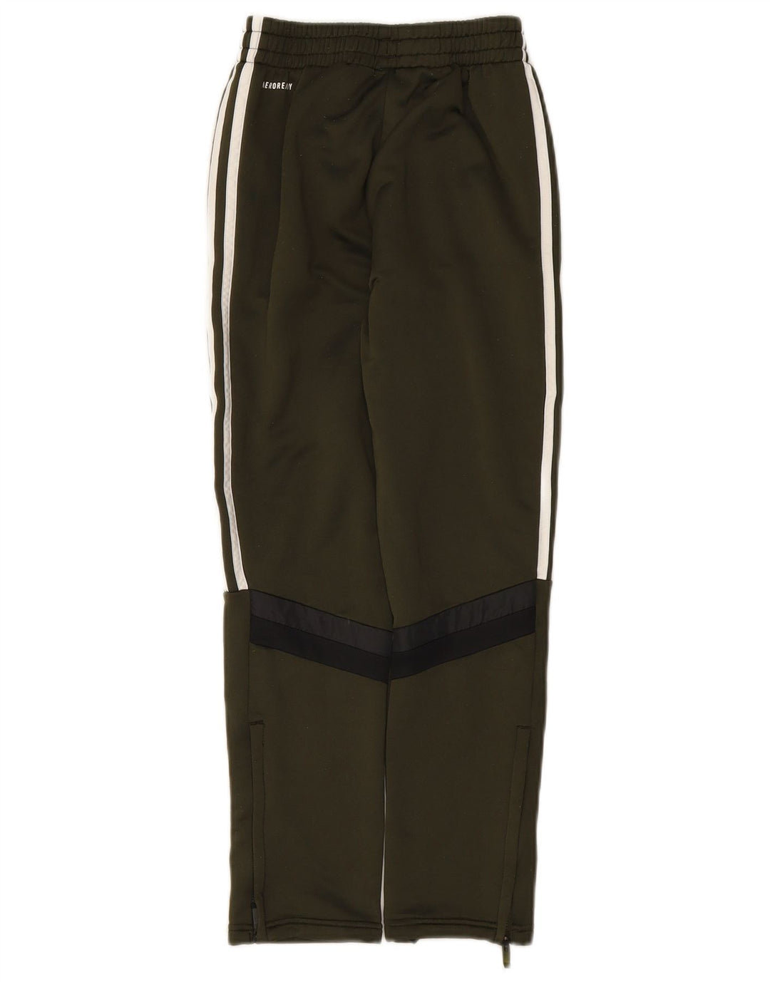 Chłopięce spodnie dresowe ADIDAS Aeroready 11-12 lat, zielone, z blokami kolorów